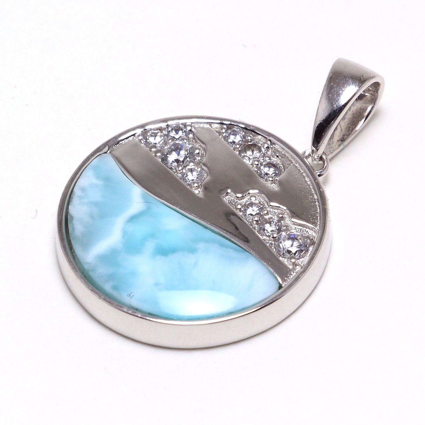 Larimar 925 Sterling Silver Necklace - Chainstones