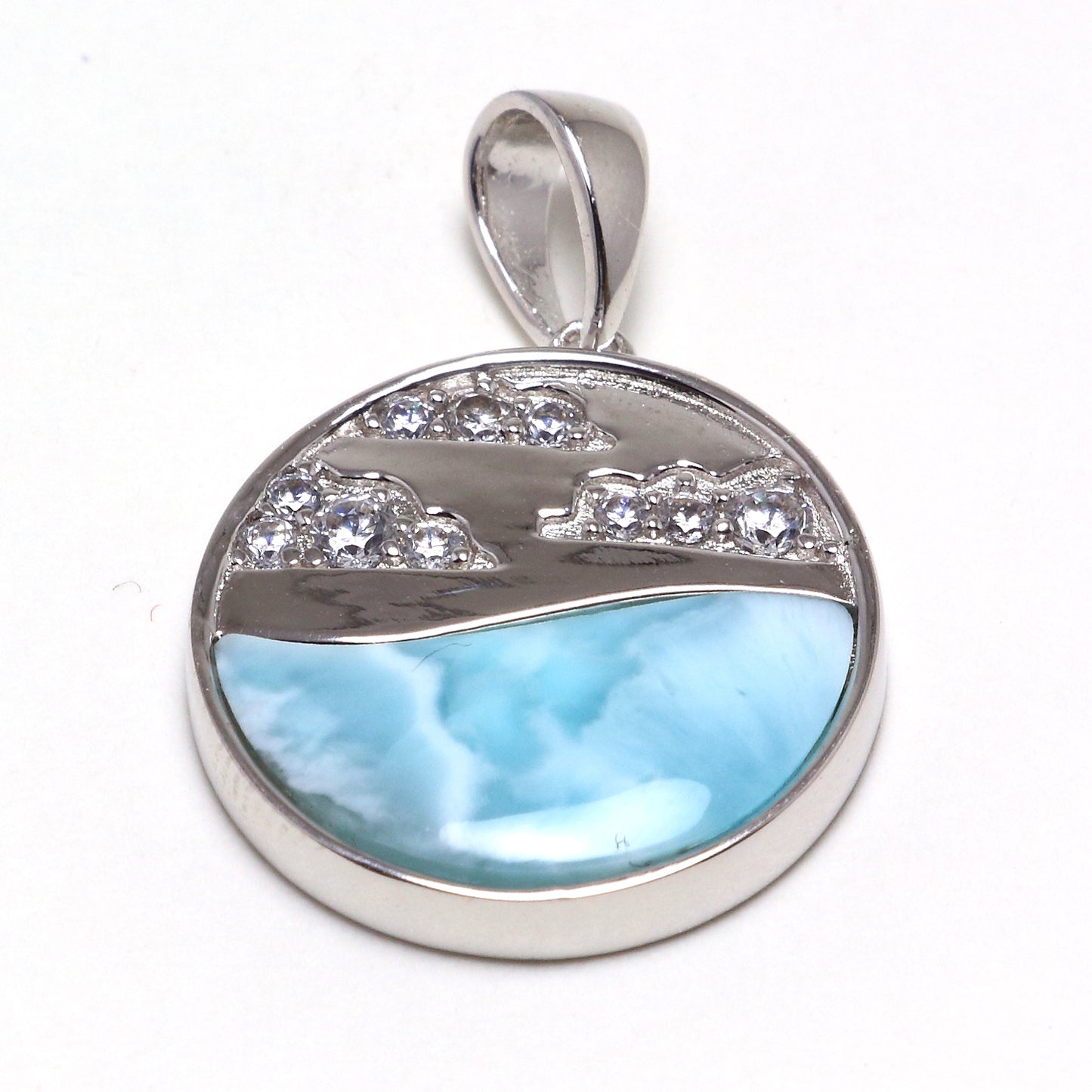 Larimar Necklace 925 Sterling Silver