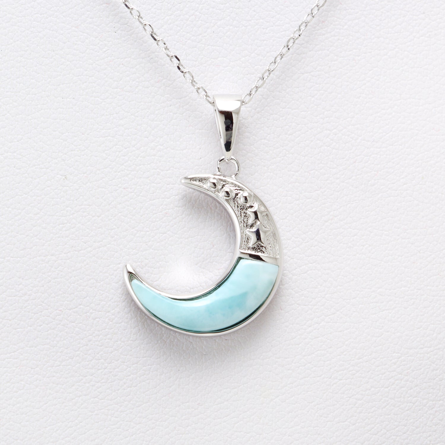 Larimar Moon Necklace