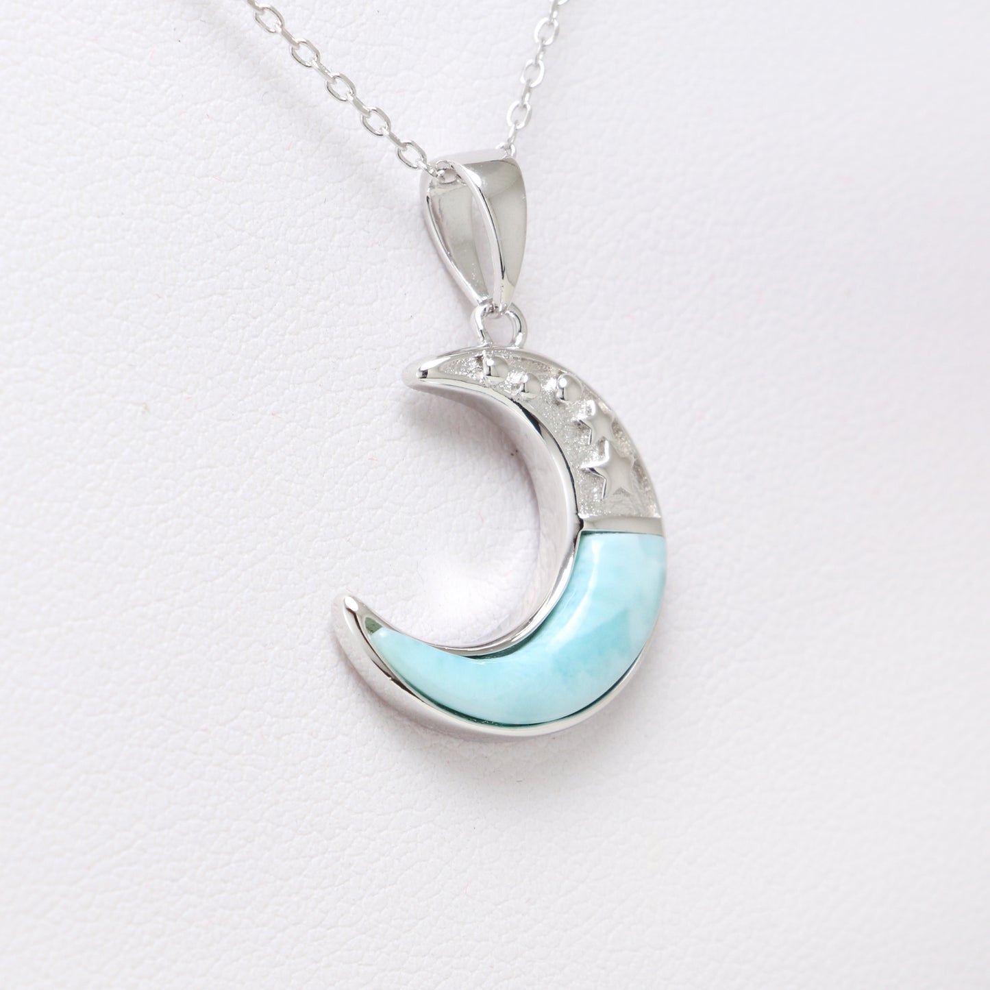 Larimar Moon Necklace