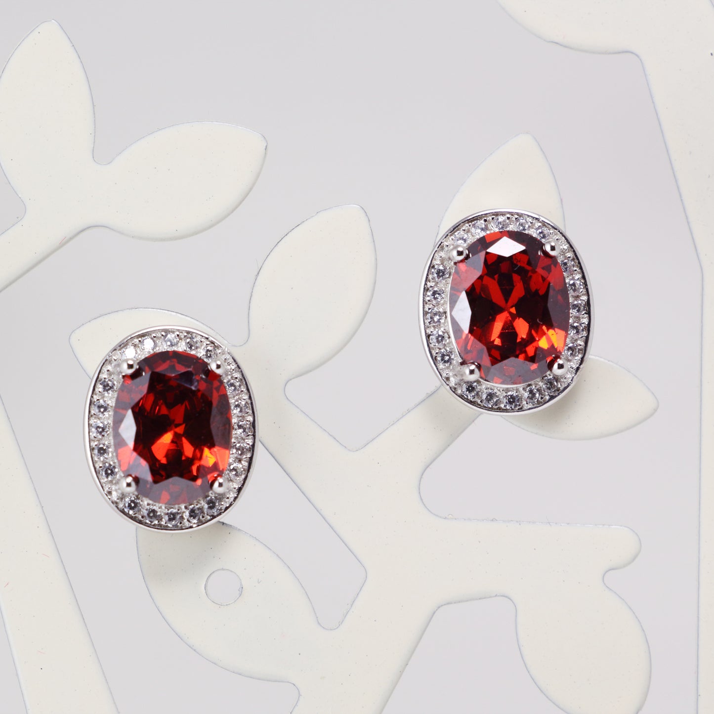 Cubic Zirconia Gemstones Silver Earrings - Chainstones