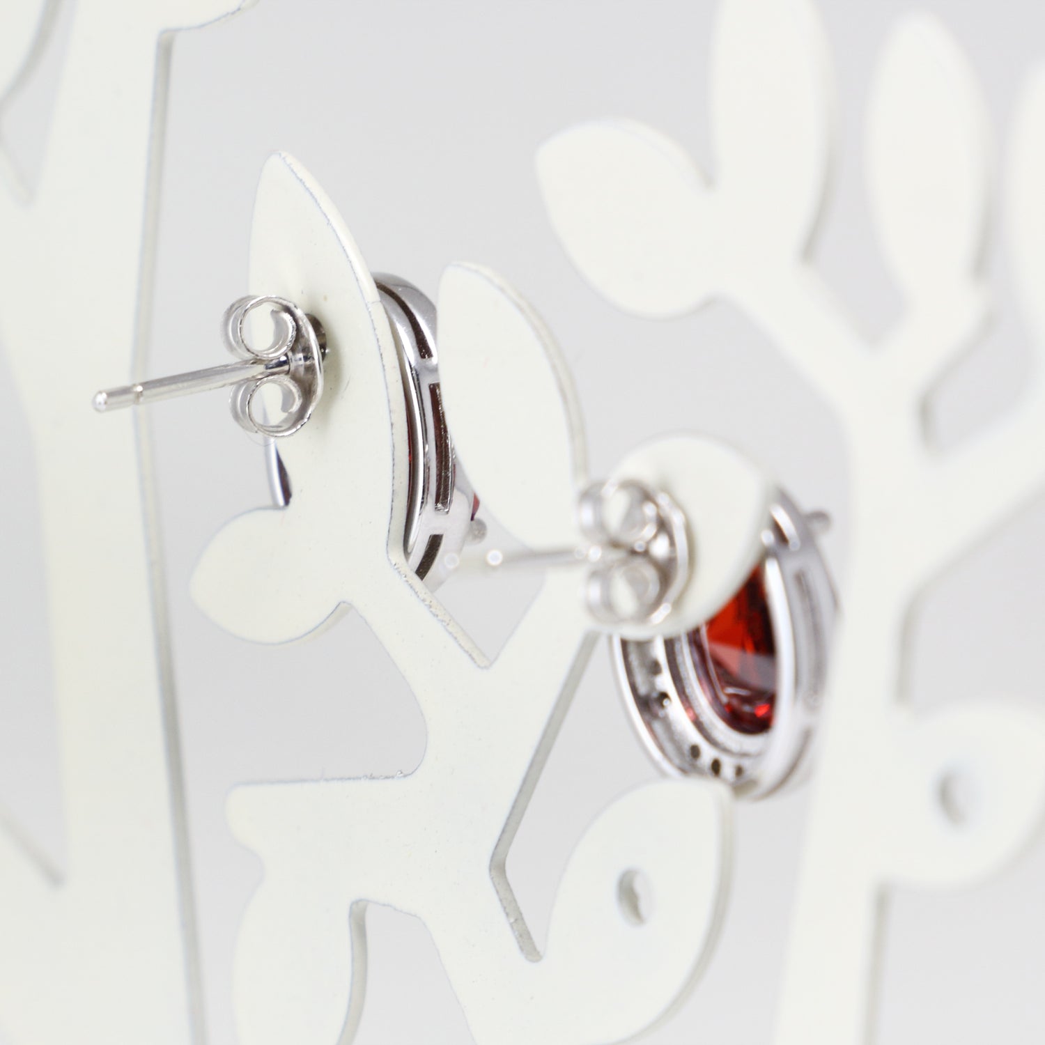 Cubic Zirconia Gemstones Silver Earrings - Chainstones