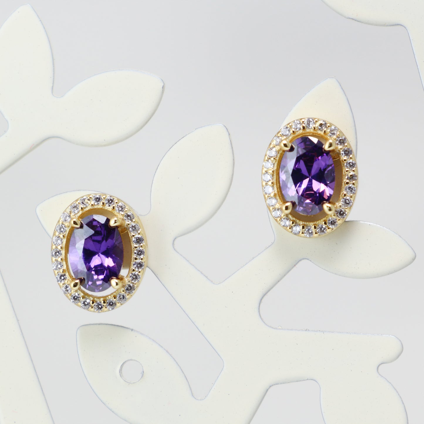 Cubic Zirconia Gemstones Silver Earrings - Chainstones