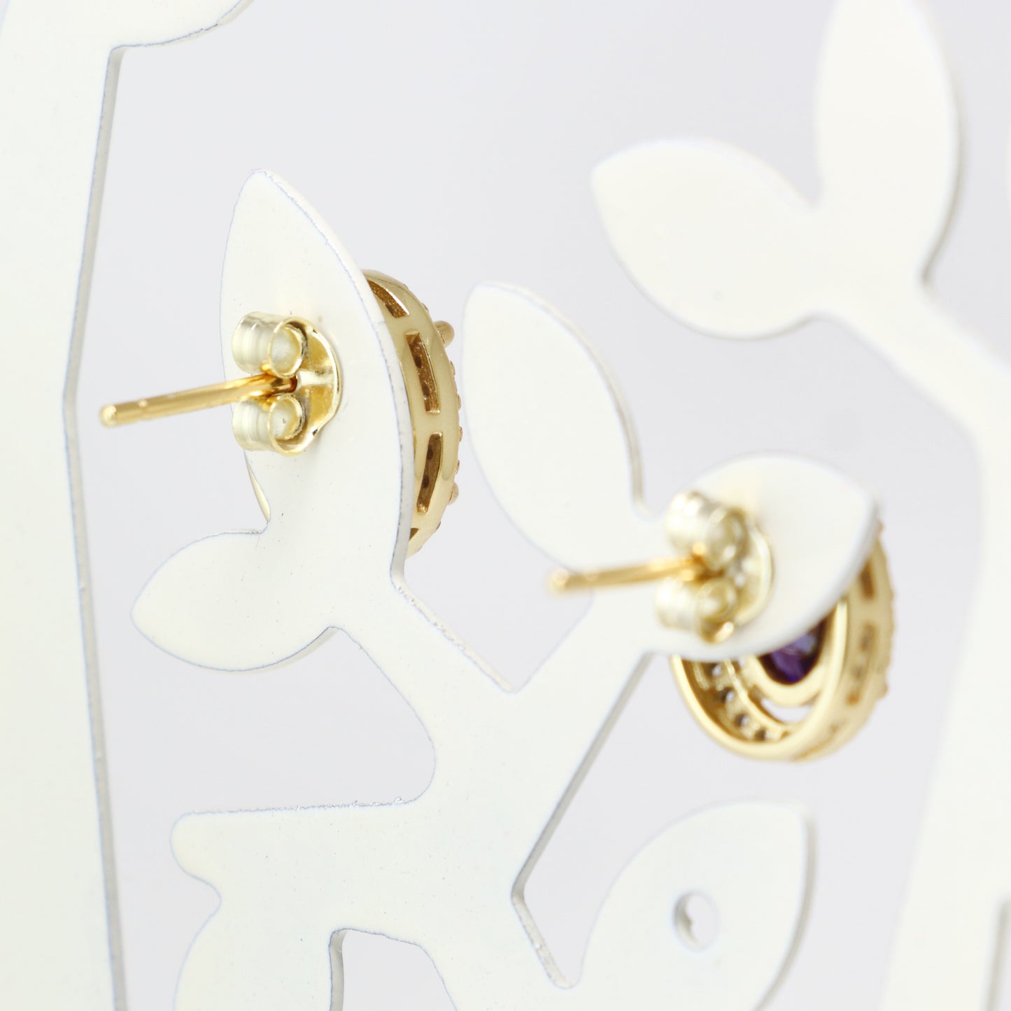 Cubic Zirconia Gemstones Silver Earrings - Chainstones