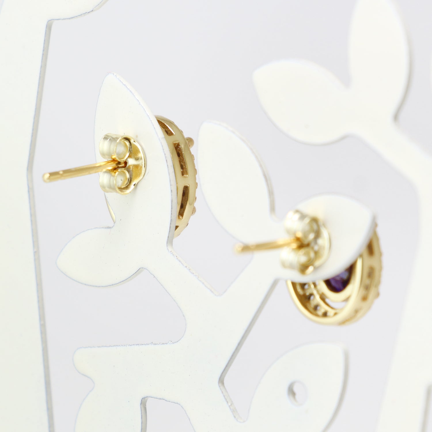 Cubic Zirconia Gemstones Silver Earrings - Chainstones
