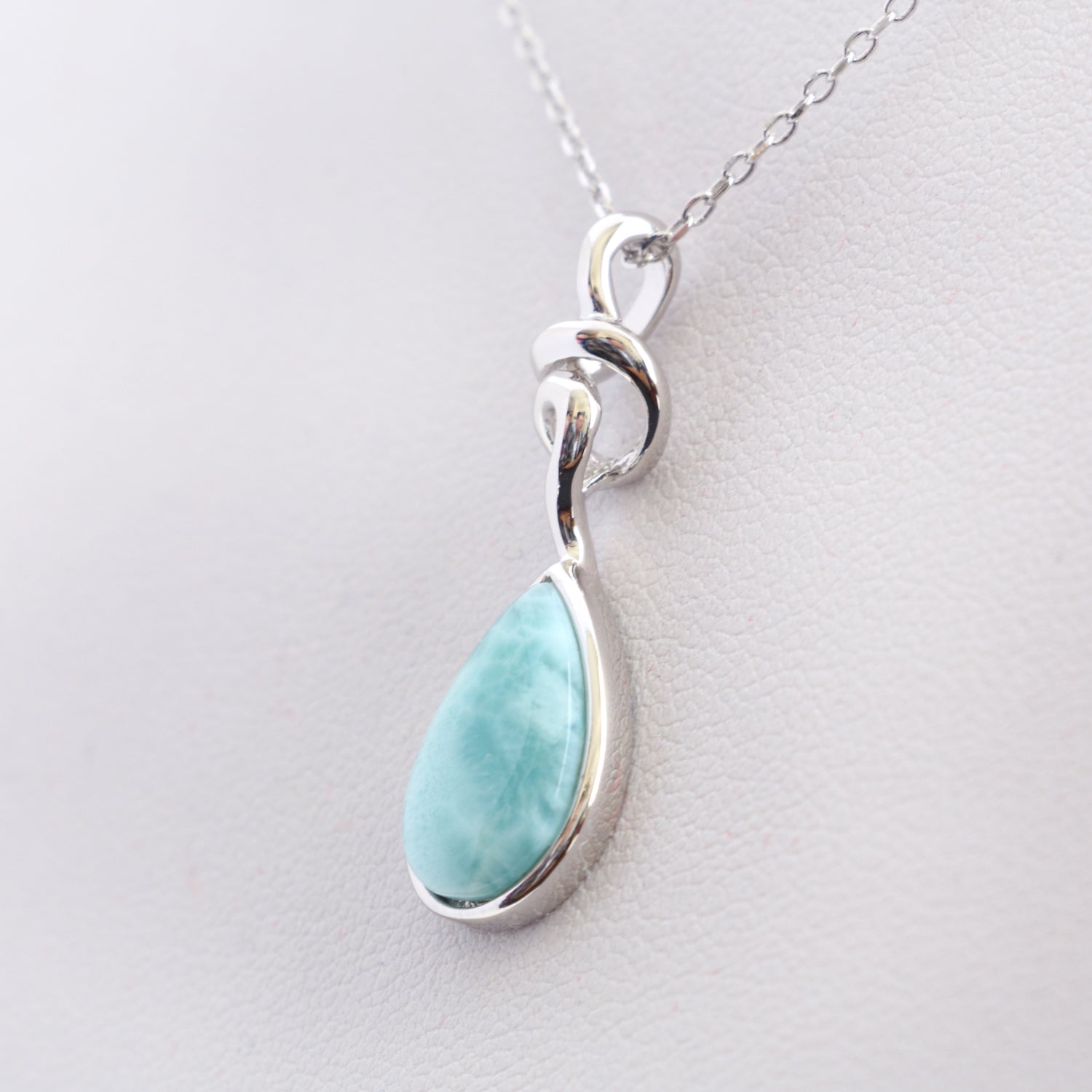 Larimar Necklace 925 Sterling Silver - Chainstones