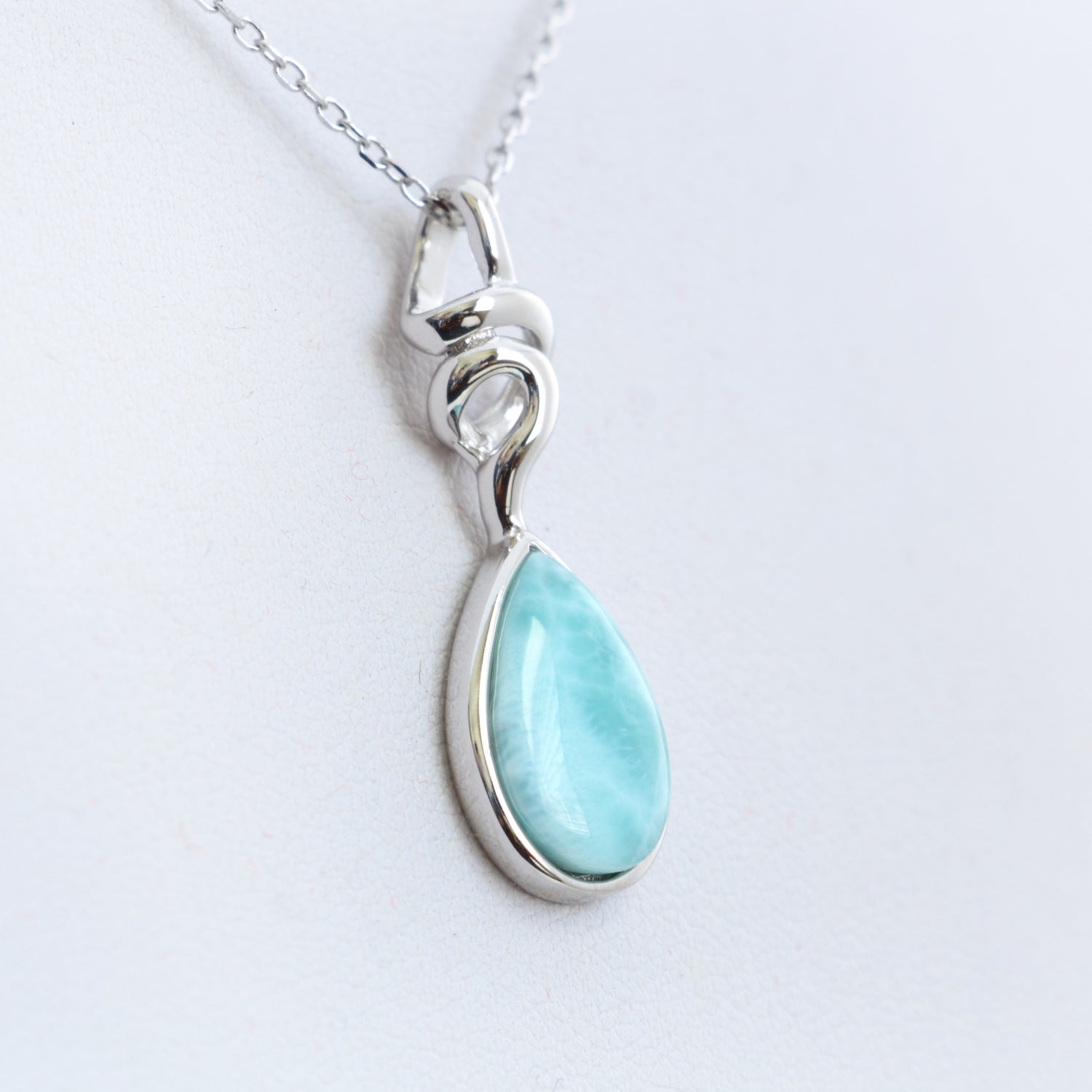 Larimar Necklace 925 Sterling Silver - Chainstones