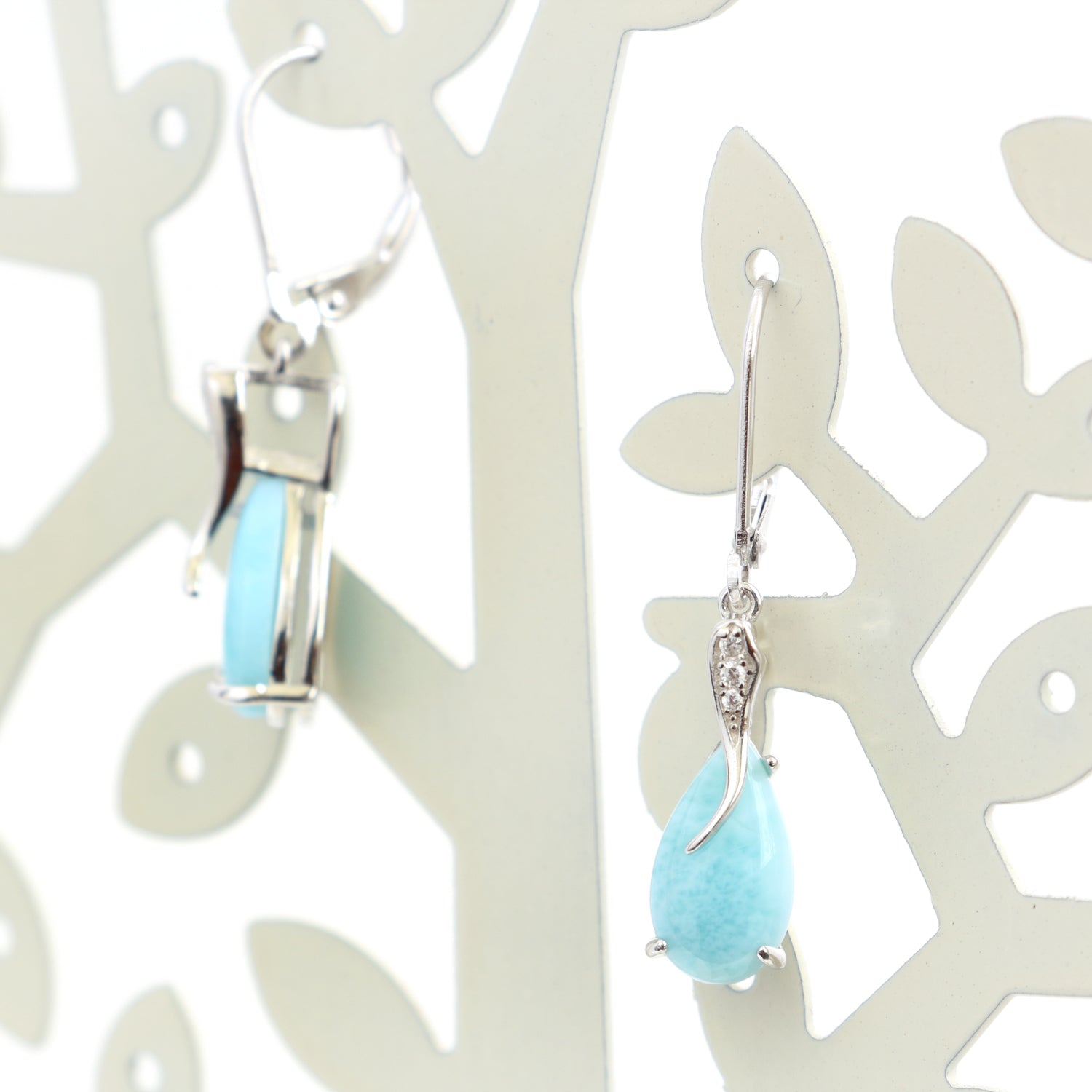 Natural Larimar Earrings
