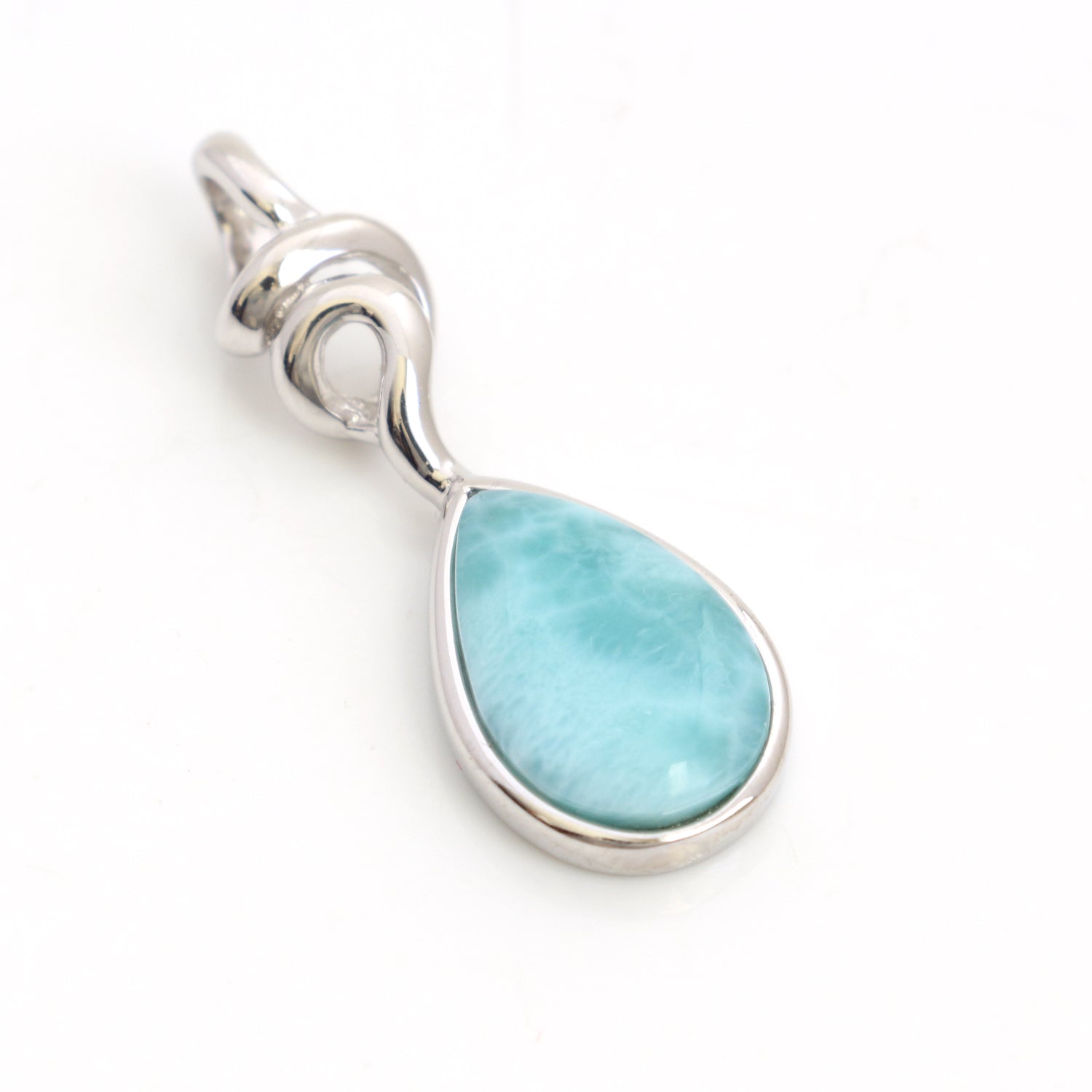 Larimar Necklace 925 Sterling Silver - Chainstones