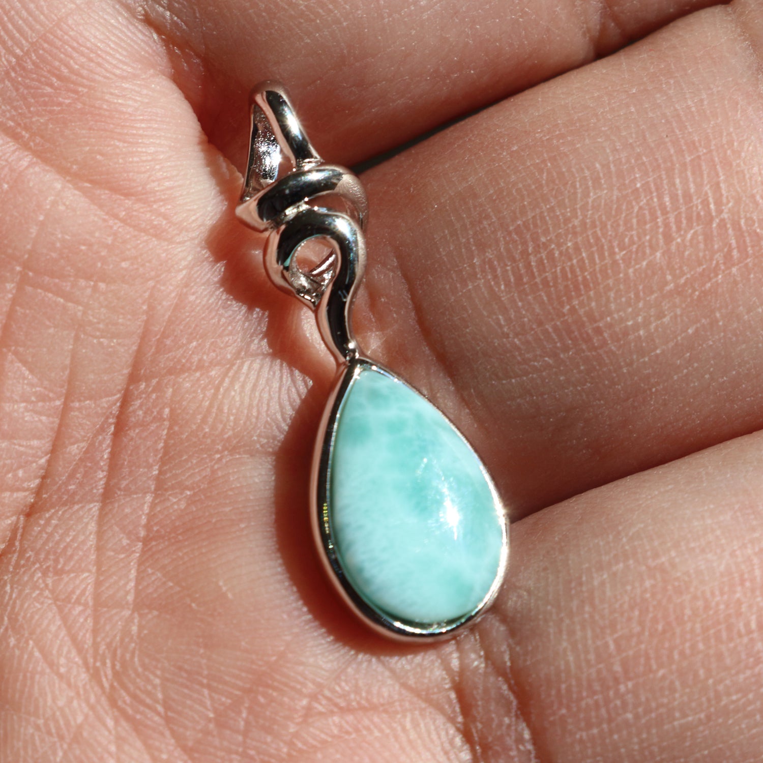 Larimar Necklace 925 Sterling Silver - Chainstones