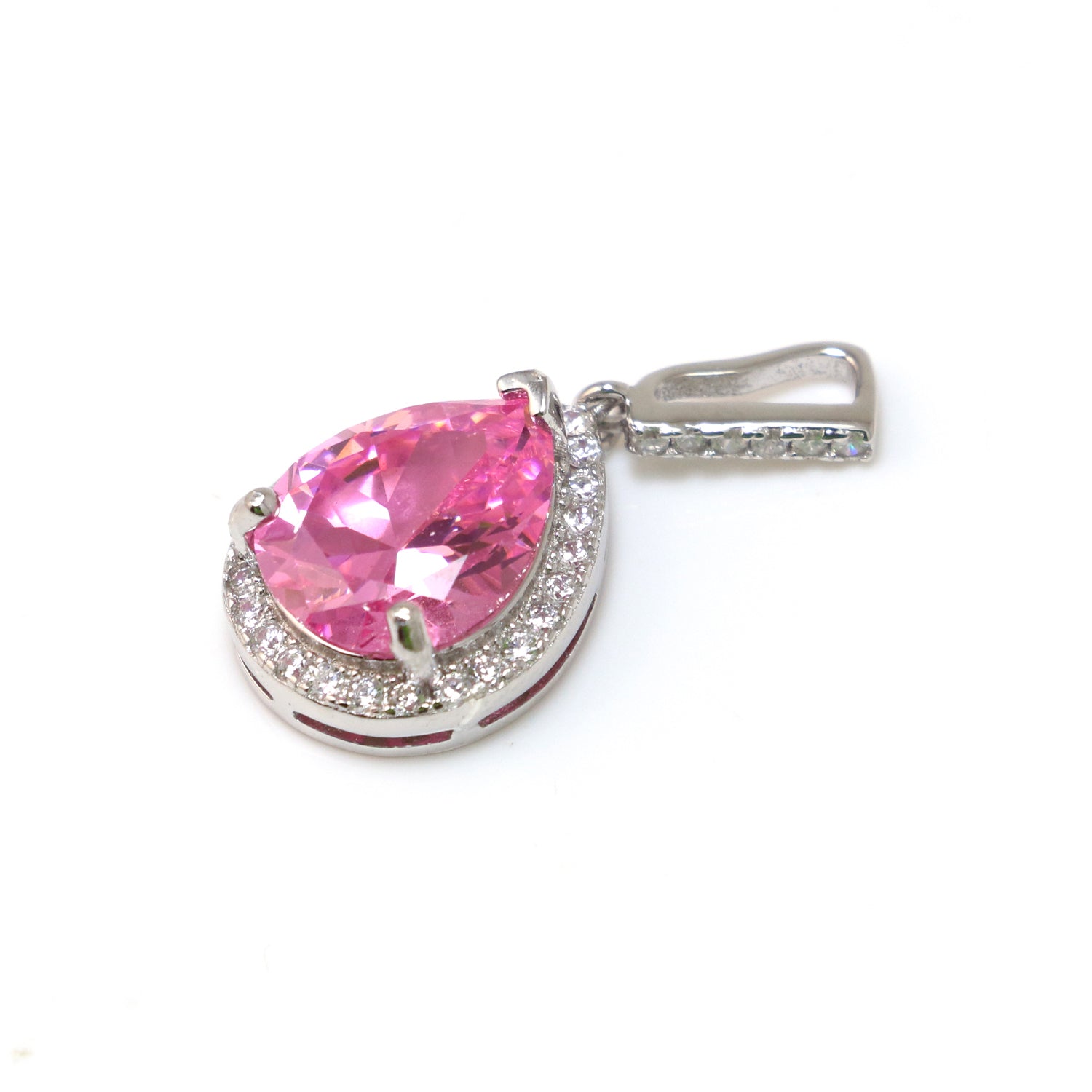 Pink Cubic Zirconia Necklace - Chainstones