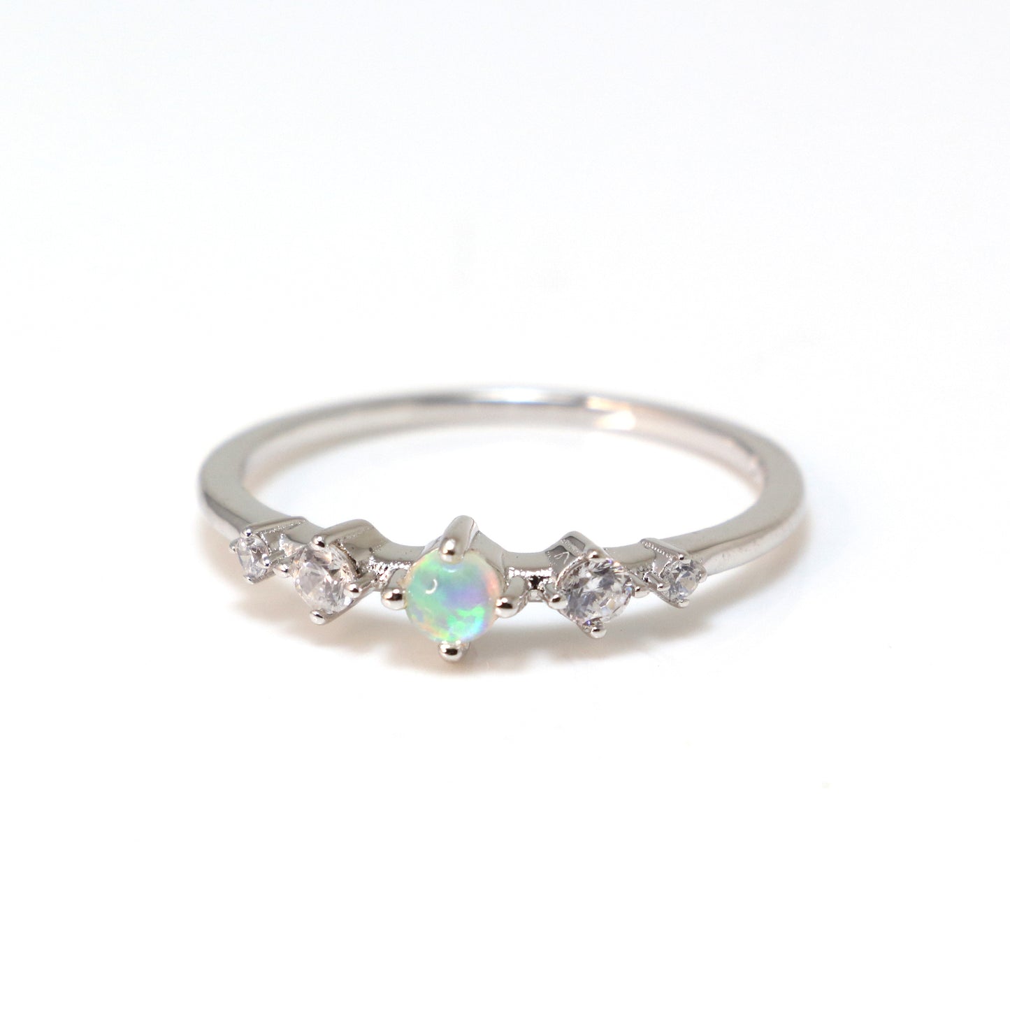Sterling Silver Opal Ring 