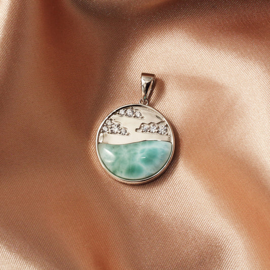 Larimar 925 Sterling Silver Necklace - Chainstones
