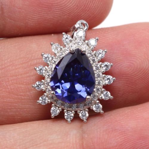 Tanzanite Cubic Zirconia Gemstones Necklace - Chainstones