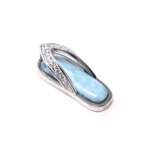 Vintage Larimar Stone Pendant