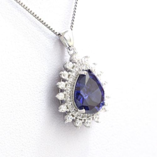 Tanzanite Silver Necklace