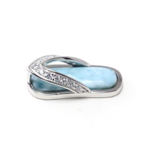 Vintage Larimar Stone Pendant