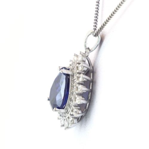 Tanzanite Silver Necklace
