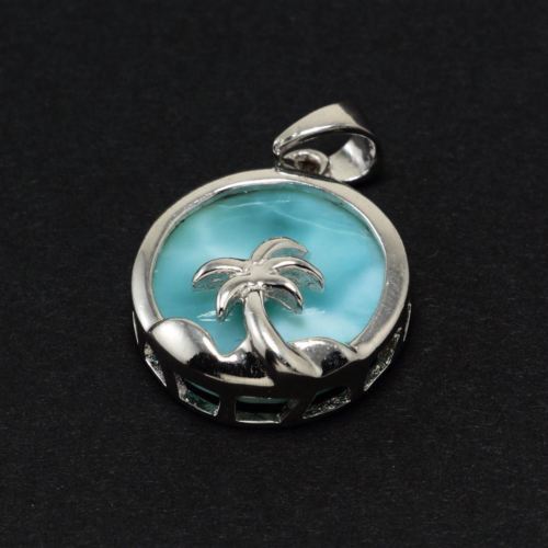 Larimar Pendant Gemstones Necklace