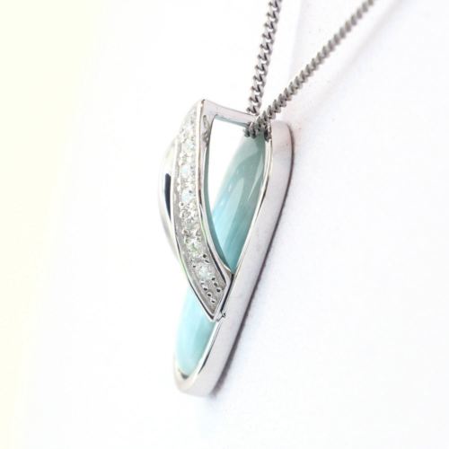 Vintage Larimar Stone Pendant