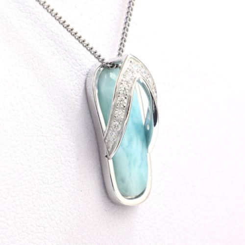 Vintage Larimar Stone Pendant