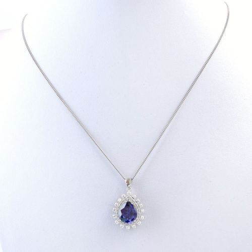 Tanzanite Silver Necklace